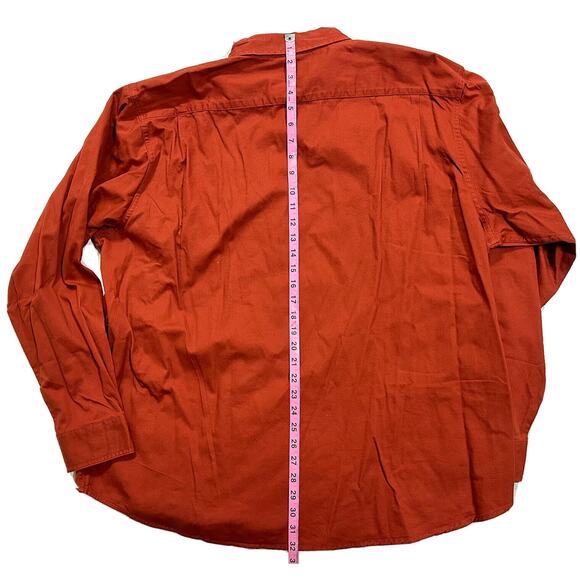 Wrangler Shirt Men's 2XL Outdoor Button Up Relaxed Orange Camping NEW Shirt - Picture 14 of 14